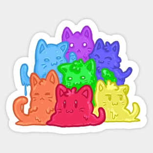 Jelly Cats Rainbow Sticker